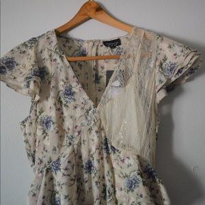 Topshop floral lace dress